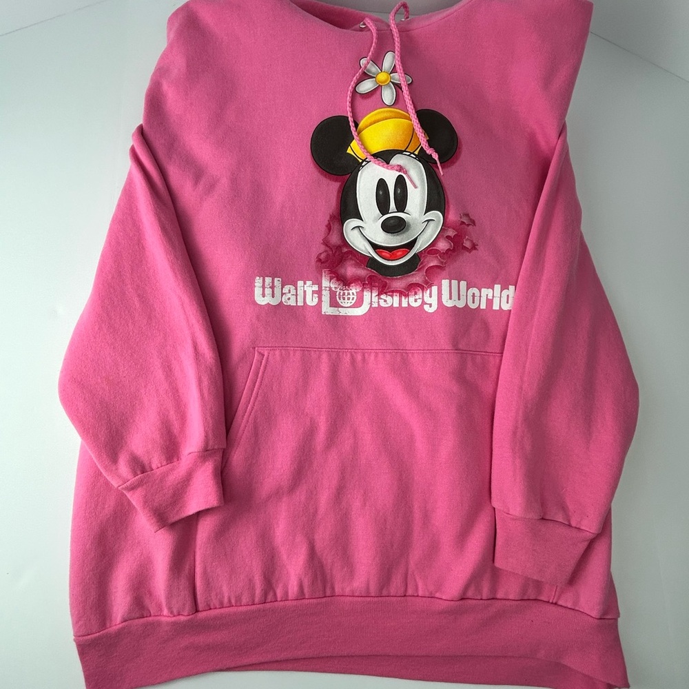 Pink Disney World Sweatshirt with Minnie Mouse from and back design Sz 2x